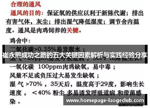 崔永熙成功之路的五大关键因素解析与实践经验分享 崔永熙成功之路的五大关键因素解析与实践经验分享