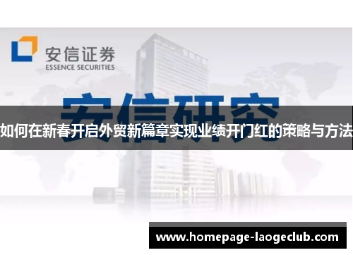 如何在新春开启外贸新篇章实现业绩开门红的策略与方法